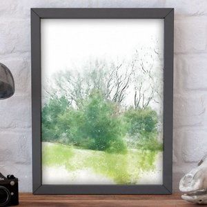 8x10 warercolor picture print in photo paper with black‎ frame!!!